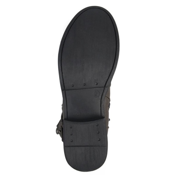 Journee Collection Light Gray Faux Leather Knee High Riding Boots - Picture 7 of 8